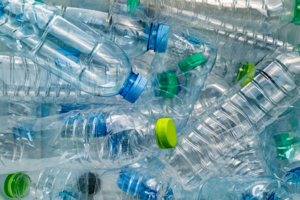 Discarded plastic water bottles
